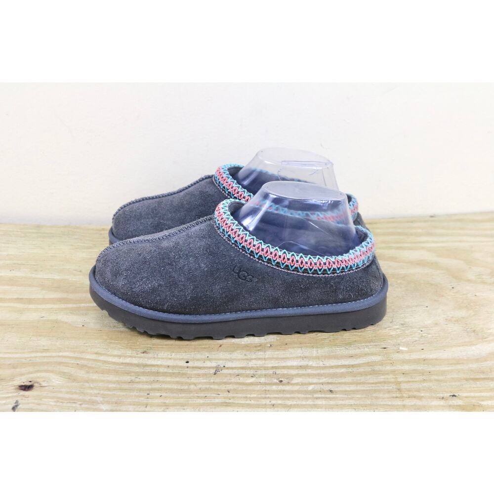 Ugg Slippers Womens 7 Braid Gray Suede Naval Tasman Alpine II Clogs Mules Shoes